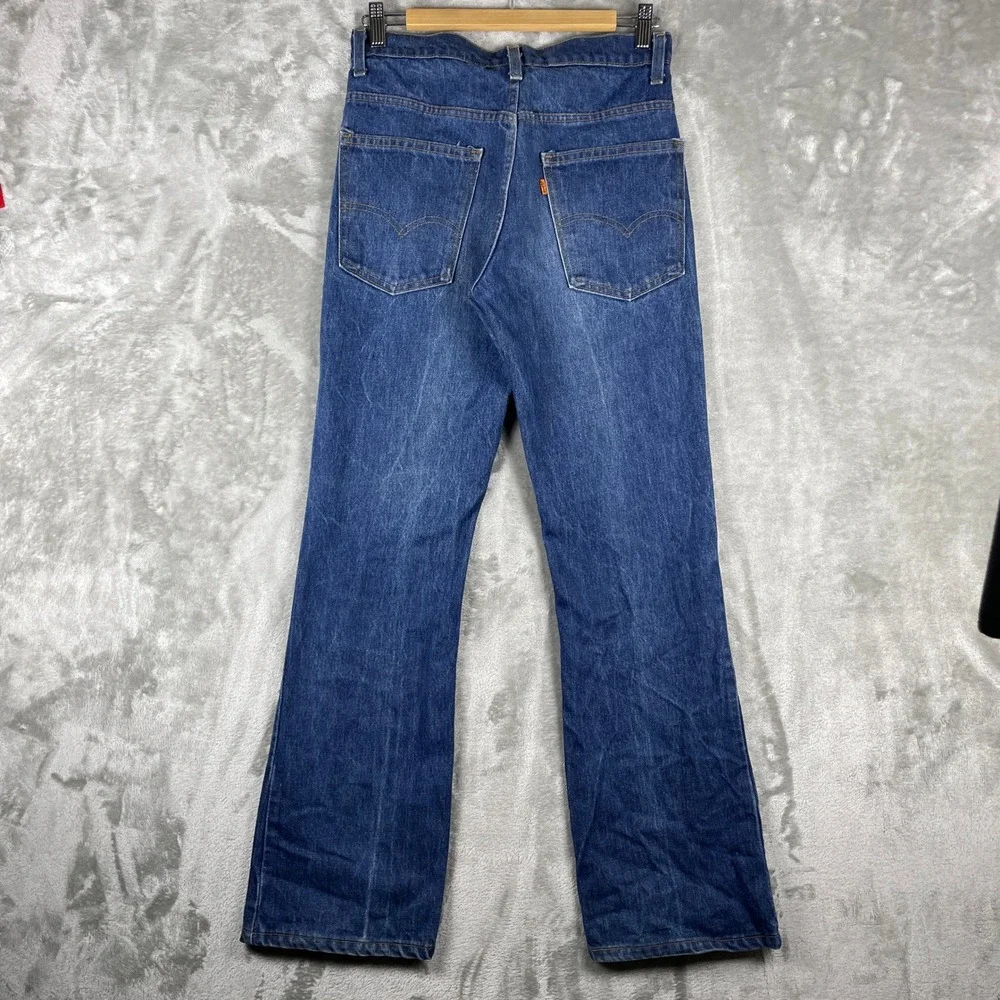 Vintage 80s Levis 517 Jeans Mens 29x31 Blue Bootcut Orange Tab Denim Made in USA